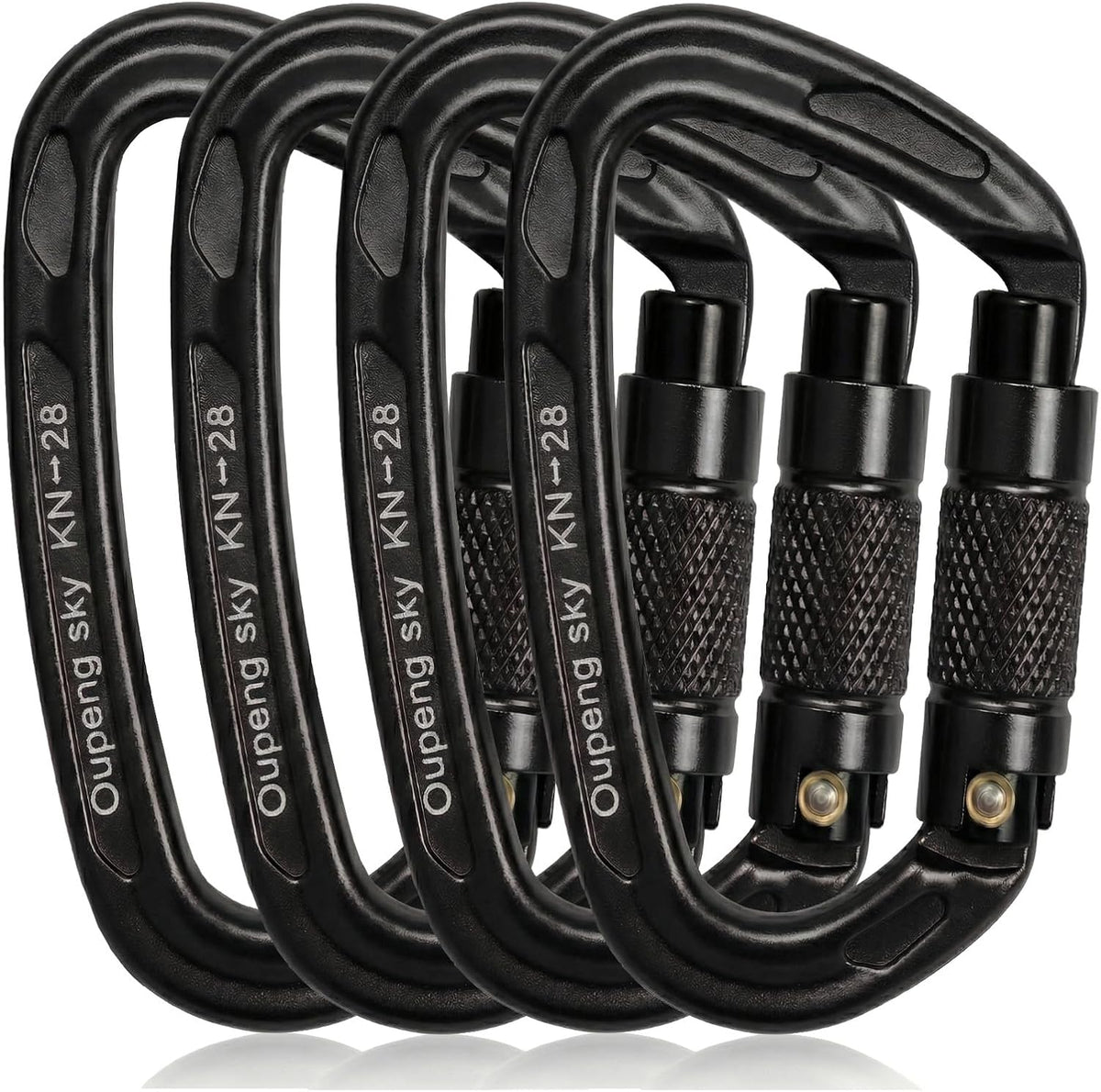 Oupeng sky Auto Locking Carabiner Clips - 28KN (6172lbs) Heavy Duty Caribeaners, Large Carabiner Clip for Keychains，Hammock，Camping, Gym, Hiking, Outdoor ，Dog Leash