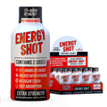 B12 Pomegranate Extra Strength Energy Shot 12 PK – 260mg Natural Caffeine B12 B6 – Energy & Vitality Support – 2 Servings Sugar Free Zero Calorie Green Tea B-Vitamins Electrolytes Vegan – 1.93 fl oz