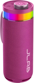 JLab, Go Party, Portable Bluetooth Speaker, Waterproof, RGB Lighting, LabSync, Mulberry