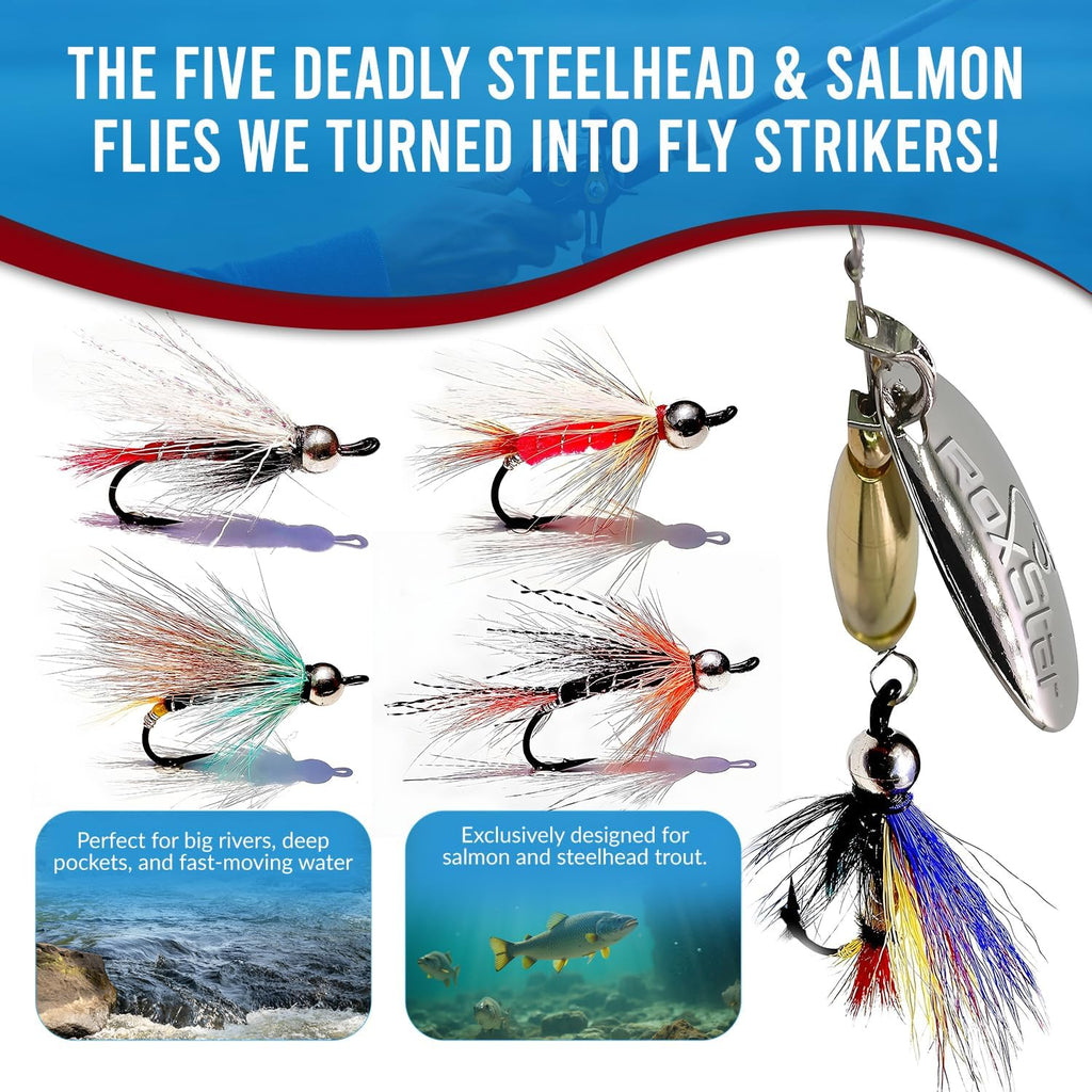 Roxstar Fly Strikers | Proven Nationwide to Out-Fish Any Spinner | Hand-Crafted in The USA | Most Versatile Fishing Spinner Ever! Bass, Steelhead, Pike