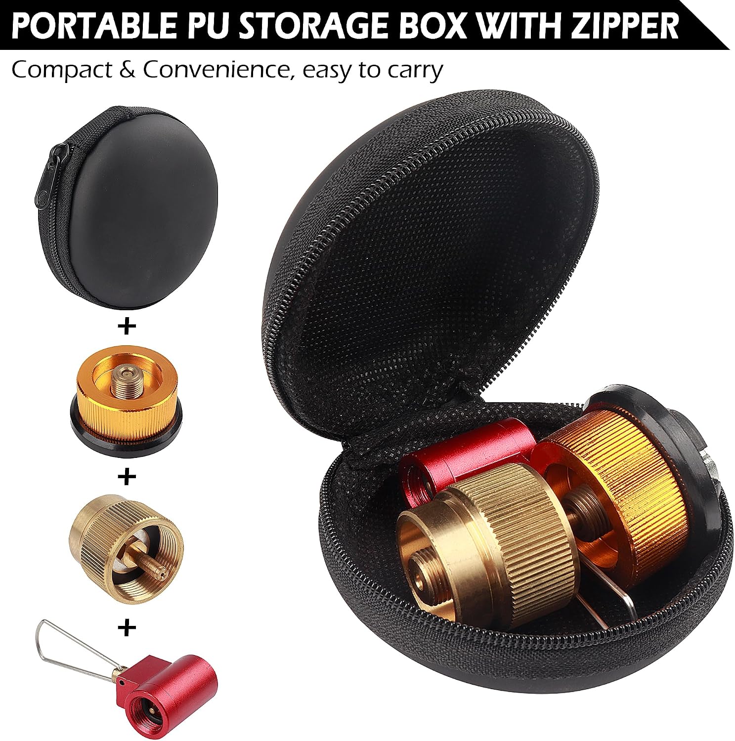 Camping Stove Burners Gas Refill Adapters EN417 Lindal Valve Canister Shifter Backpacking Stove Refill Adapter Valve Kit for Propane/Isobutane/Butane Gas Tank 3 PCS
