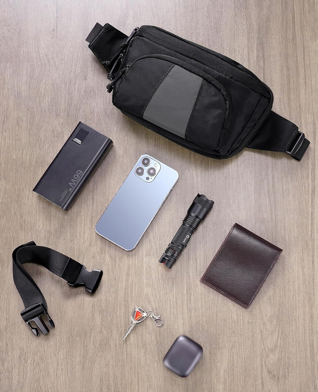 NOOLA Fanny Pack for Men Women with Extender Strap, Crossbody Waist Bag