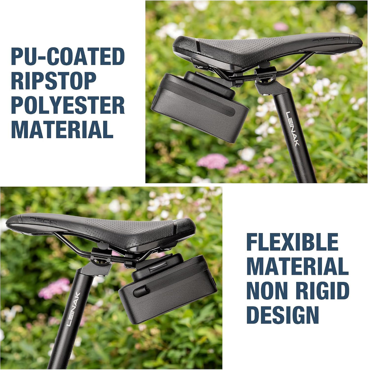 Bike Saddle Bag - Magnetic Quick Release Bicycle Seat Bag - Under Seat Storage Pack for Road, Gravel & Mountain Bikes