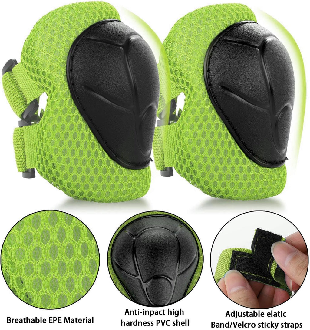 WayEee 6PCS Kids Protective Gear Set Knee Pads Elbow Pads Wrist Guards/3-14