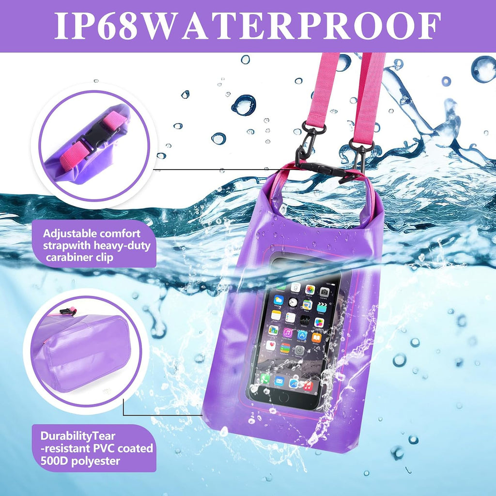 IP68 Waterproof Dry Bag, 5L Roll Top Waterproof Pool Bag