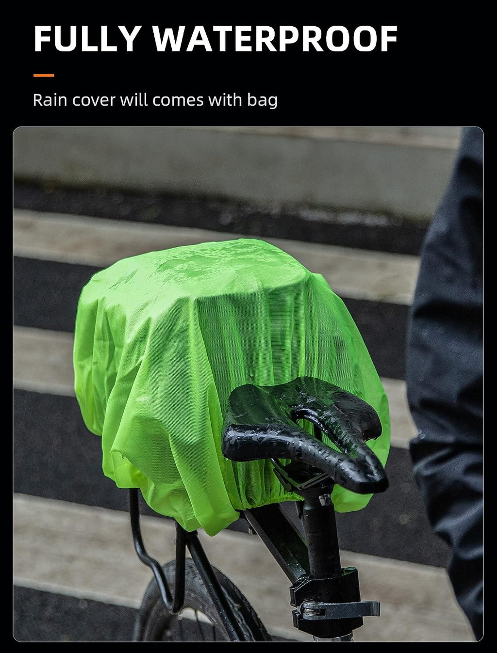 ROCKBROS Bike Rack Bags 9L Hard Shell Trunk Pannier Bag with Rain Cover