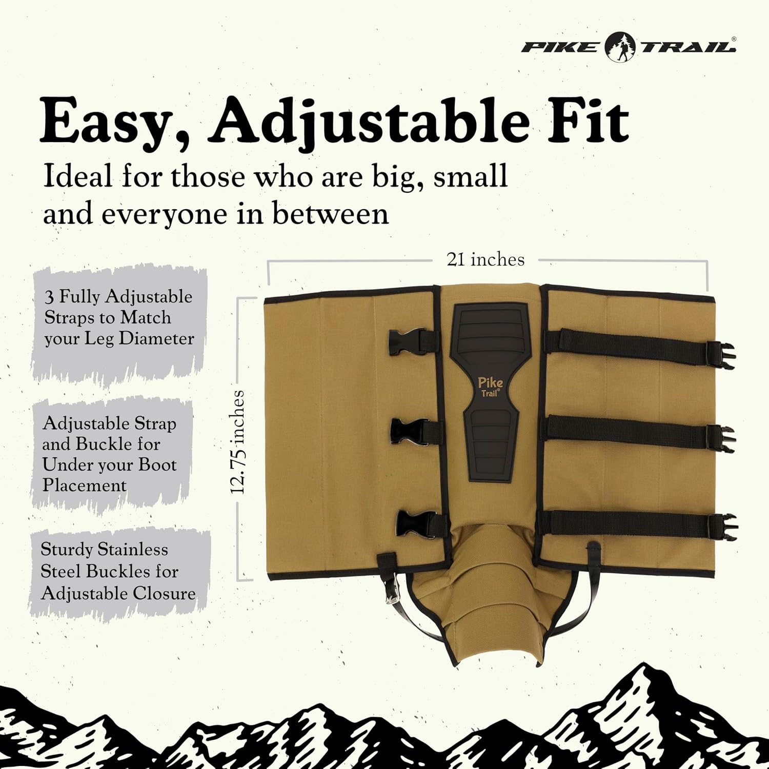 Pike Trail Snake Leg Gaiters: Protection for Hikers and Hunters - Waterproof, Bite Protective, Durable, Anti-Snake, Leg Gear