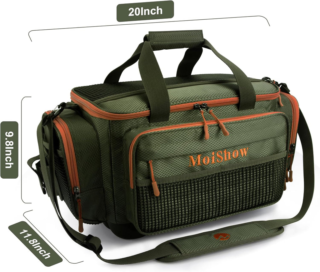Fishing Tackle Box Bag - Fishing Bags for Saltwater or Freshwater (#Green) Fishing Tackle Bags - Padded Shoulder Strap - Tackle Bag for 3600 3700 Tackle Box