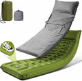 Camping Sleeping Pad, Extra Thick 5 Inch with Built-in Pillow & Foot Pump