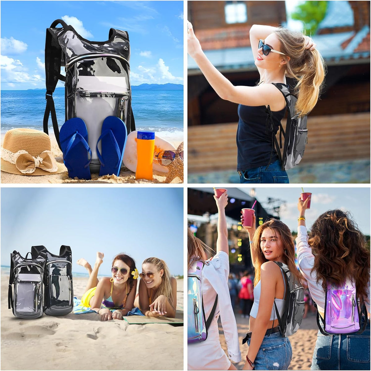 Hydration Backpack,Water Backpack with 2L Water Bladder,Festival Essential-Rave Hydration Pack,Lightweight Insulation Hydropack for Outdoor,Hiking,Running,Biking,Music Festival for Men Women