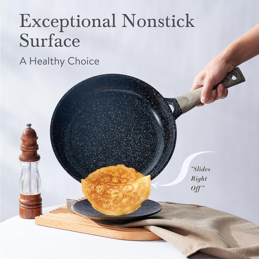 USELUCK 22-Piece Ceramic Cookware Set, Nonstick Pots and Pans Set