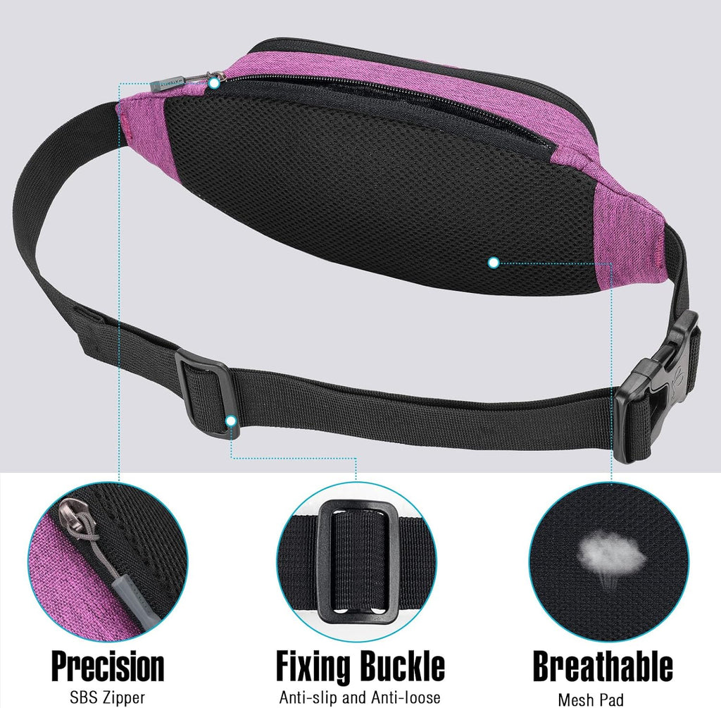WATERFLY Small Fanny Pack Crossbody Lightweight Waist Bag for Woman Man