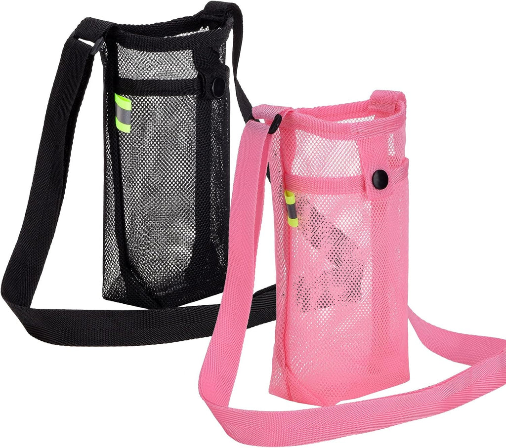Tainehs Water Bottle Holder Carrier with Adjustable Shoulder Strap - Beach & Sports Bottle Bag for Hiking, Gym, Camping, Walking, Travel