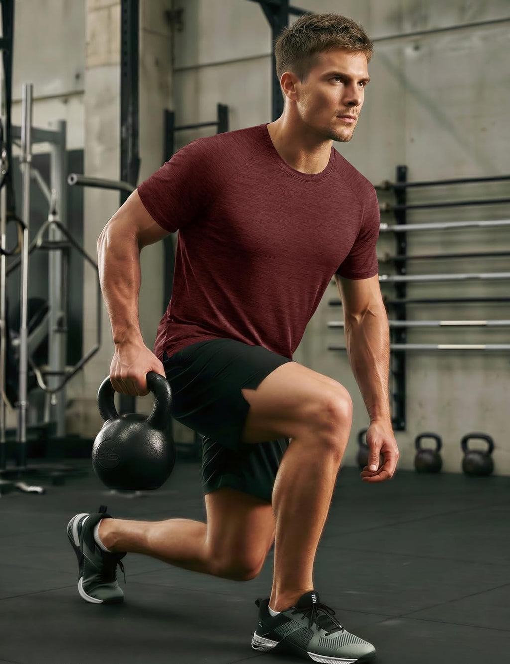 MAGCOMSEN Mens Athletic Shirts Quick Dry Short Sleeve Workout Wicking Shirt