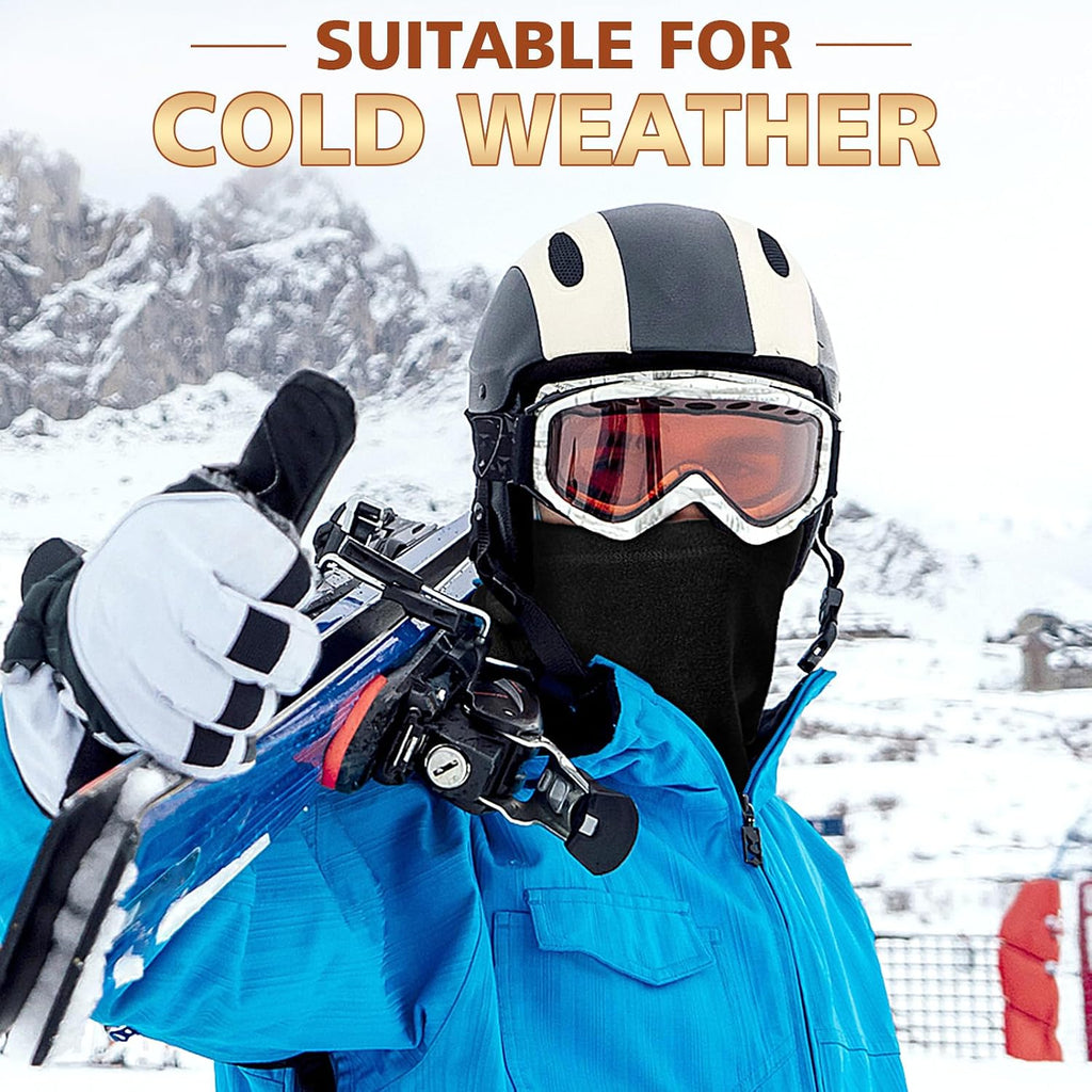 Fivali Winter Neck Warmer Gaiter: Windproof Fleece Face Mask Multi Pack