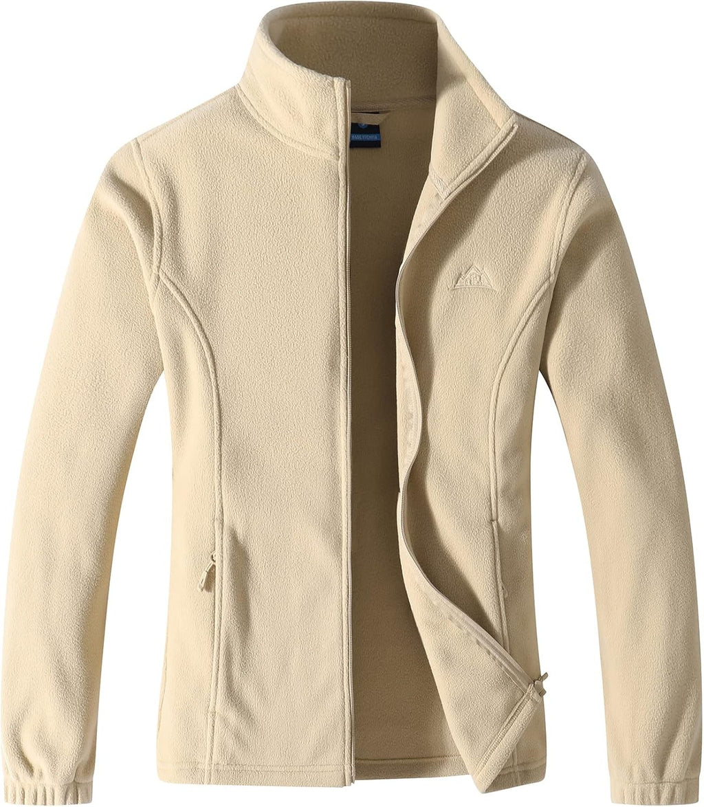 GIMECEN Women's Full Zip Soft Polar Fleece Jacket Outdoor Recreation Coat