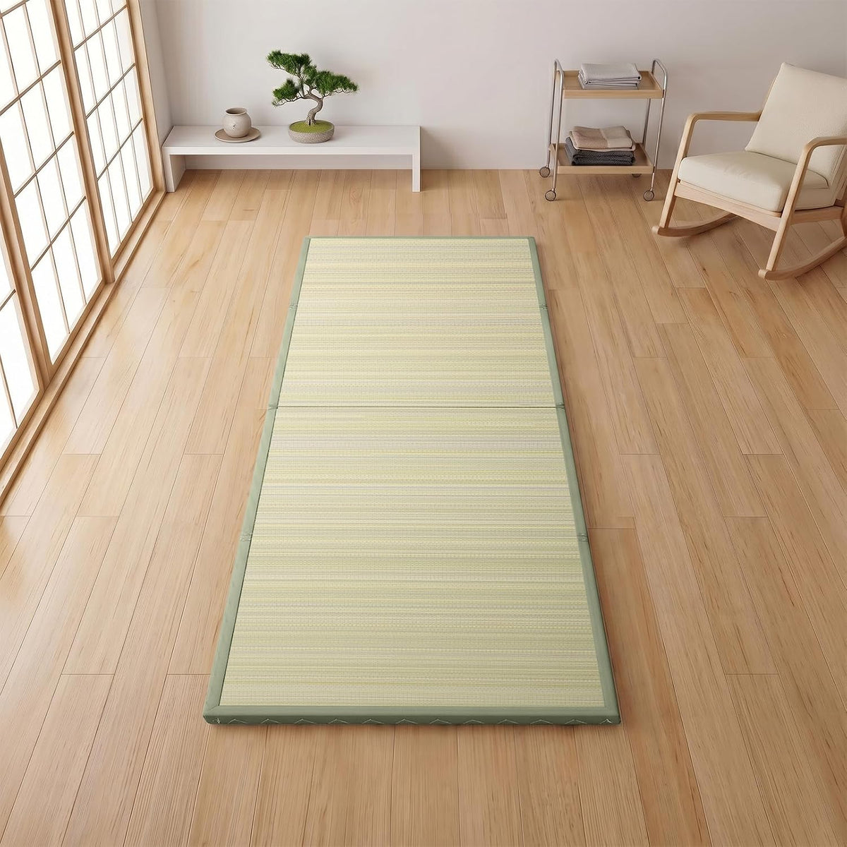 ZonLi Japanese Tatami Mat, Foldable Floor Sleeping Pad Futon Mattress