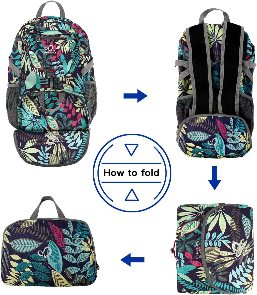 WATERFLY Small Lightweight Packable Backpack: 20l Ultra Light Foldable Travel Hiking Camping Daypack Day Pack for Man Woman