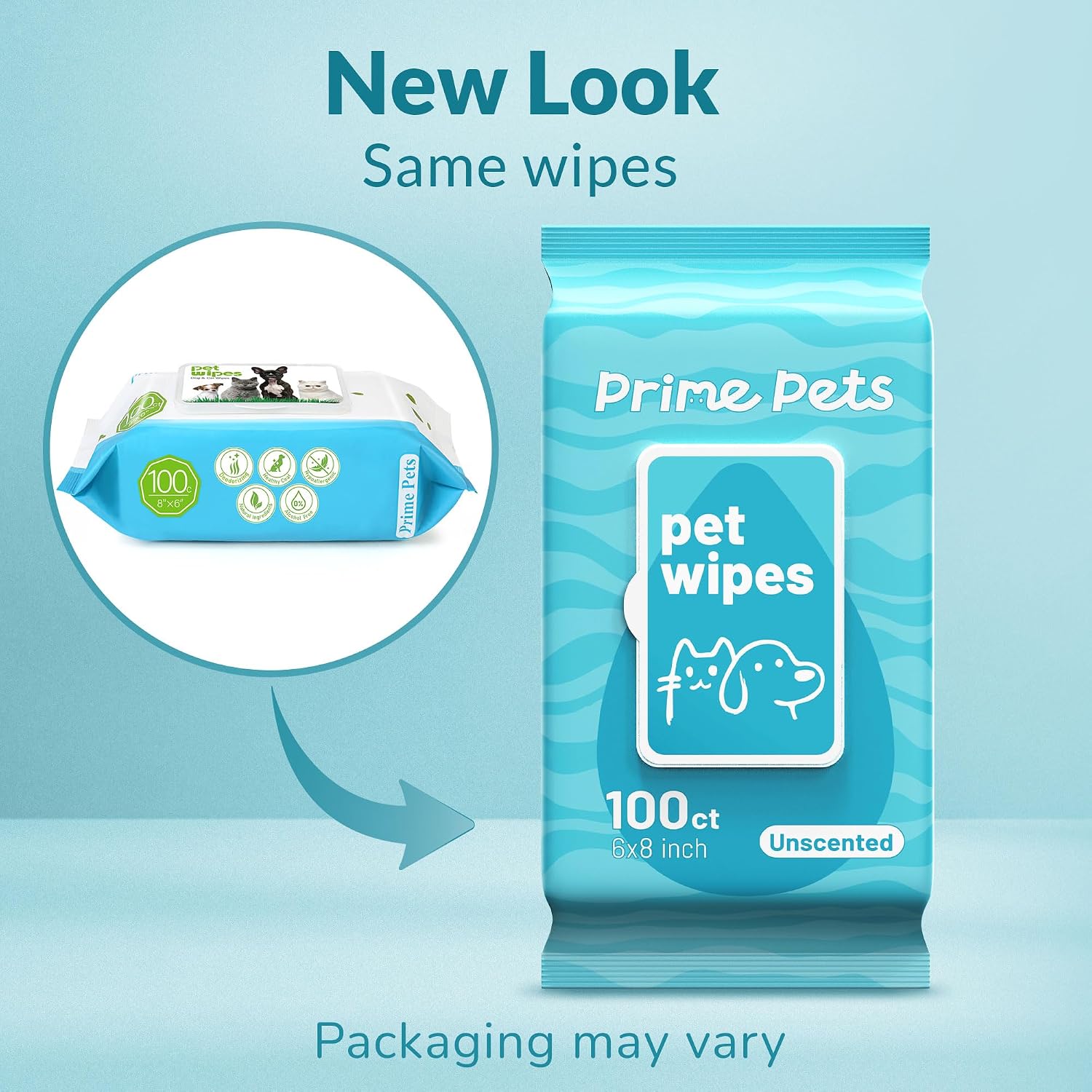 Prime Pets Dog Wipes for Paws and Butt, 600 Count, Pet Wipes for Dogs & Cats, 100% Fragrance Free, Deodorizing Puppy Wipes for Cleaning Face Eyes Ears Paws Teeth Body