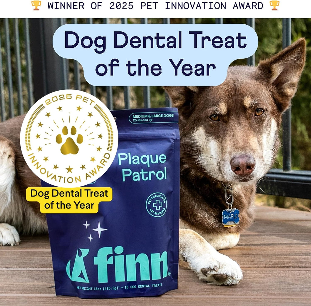 Finn Plaque Patrol Dental Chews - Fights Tartar & Bad Breath - Small Dogs