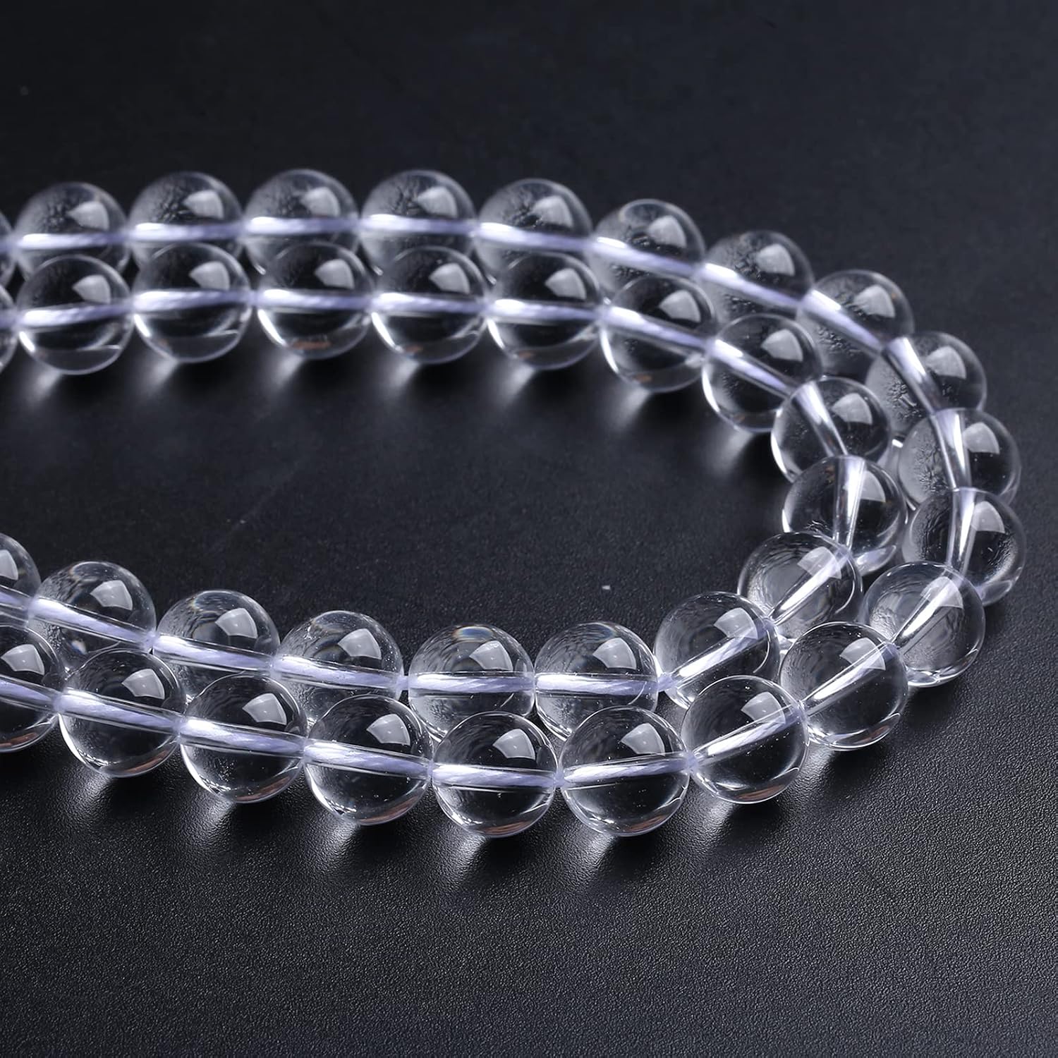 4MM 86PCS Natural Clear White Crystal Quartz Gemstone 3A Grade Round Loose Beads for Jewelry Making DIY Bracelet 1 Strand 15''