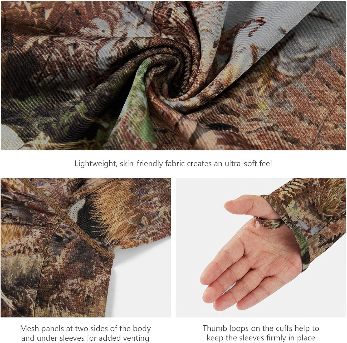 Women’s UPF 50+ Hunting Hoodie Shirt with Face Mask