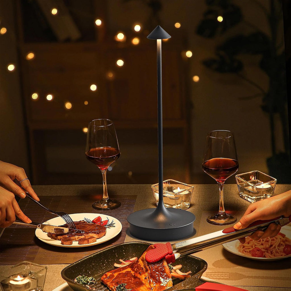 Cordless Table Lamps Rechargeable, Black 2PC