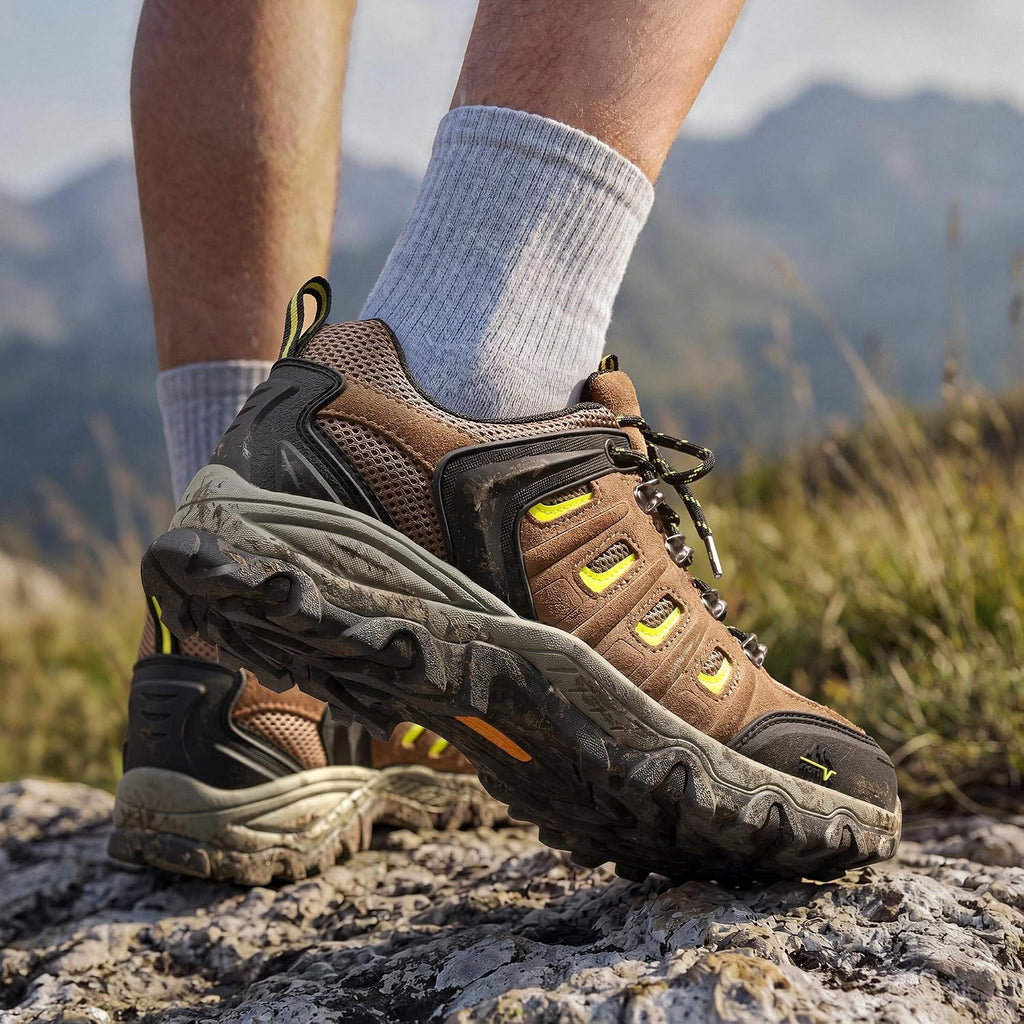 NORTIV 8 Men's Waterproof Hiking Shoes Leather