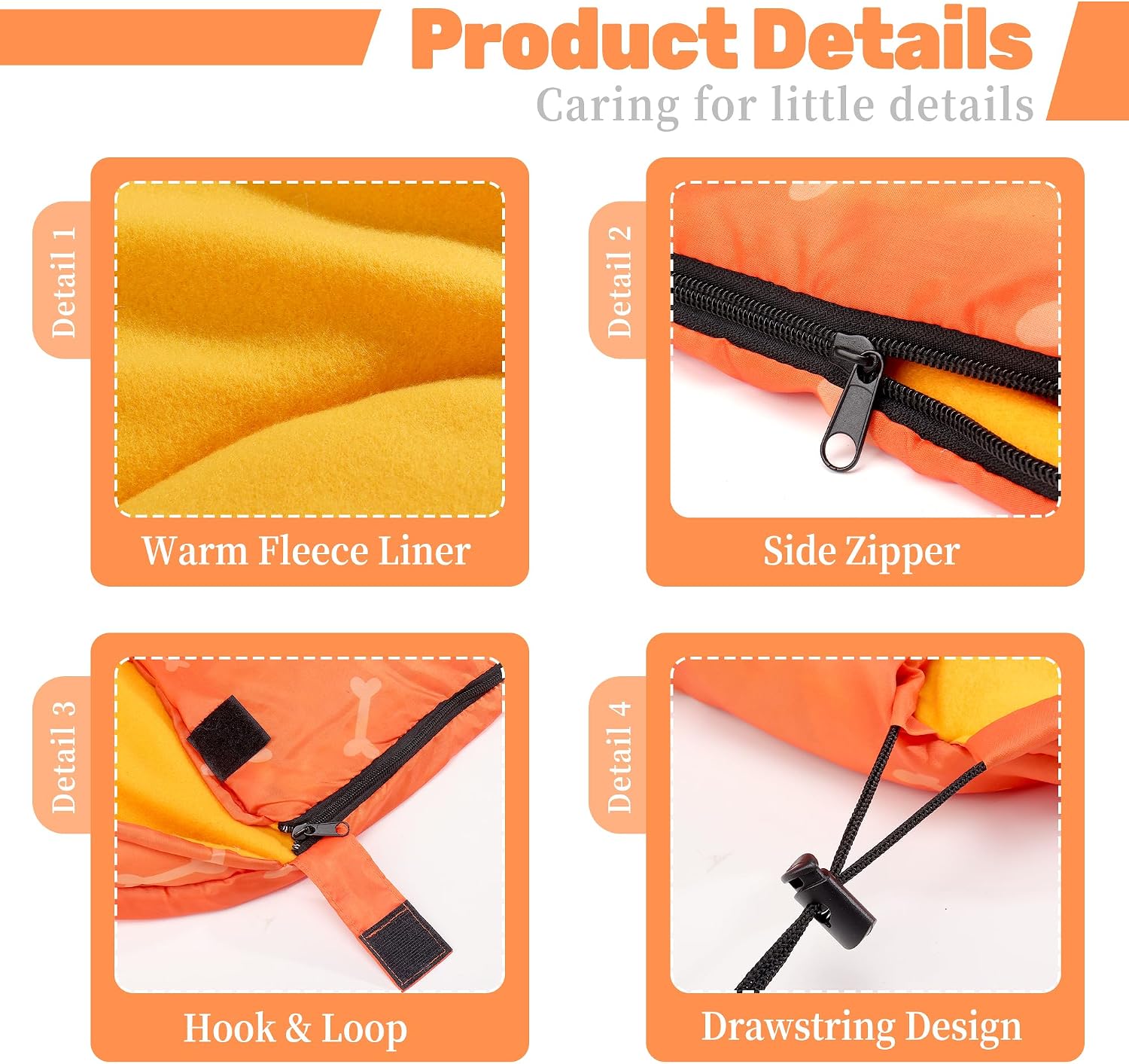 Lifeunion Dog Sleeping Bag with Storage Bag