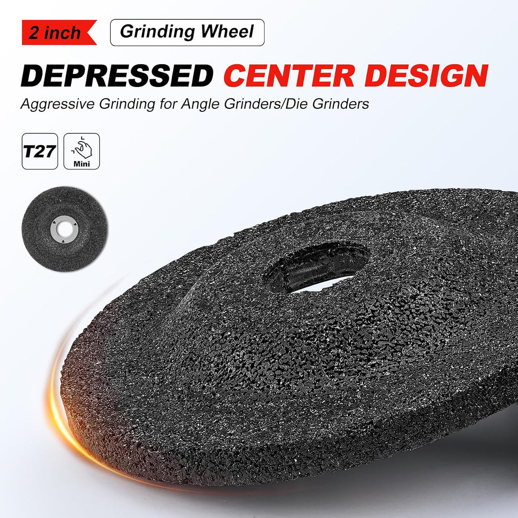 SI FANG 2 inch Die Grinder Grinding Wheels with 1/4" Mandrel 16 Pack