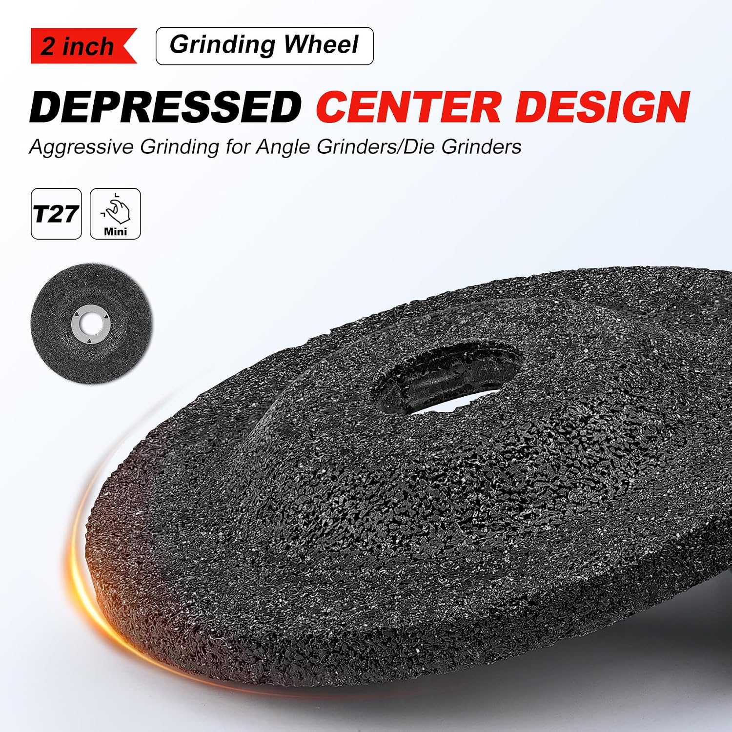 SI FANG 2 inch Die Grinder Grinding Wheels with 1/4" Mandrel 16 Pack