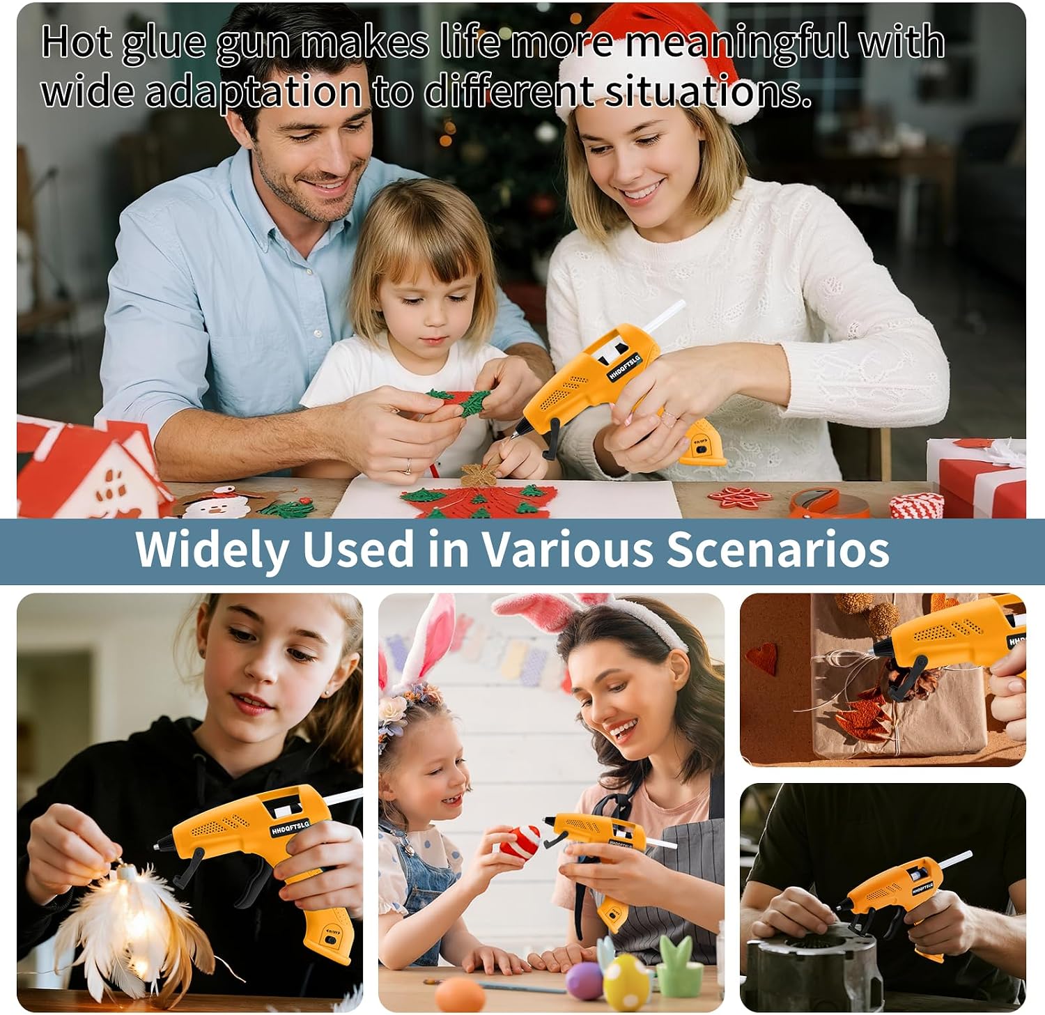 Cordless Hot Glue Gun Kit with 30 Sticks, Fast Heating 2.6Ah Rechargeable