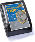 GUARD SHIELD Tarps Heavy Duty Waterproof Black Plus+ 16x20 FT Large 12 mil