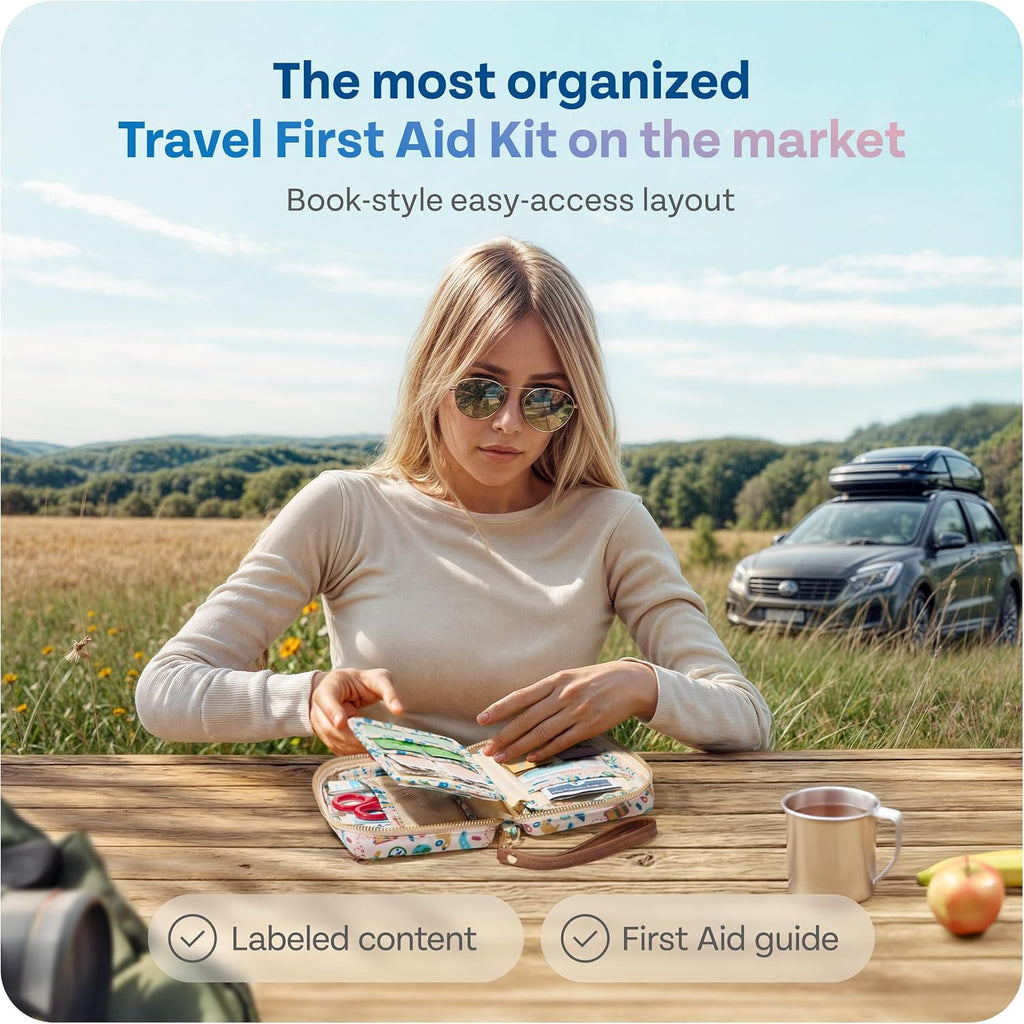 KeepGoing Travel First Aid Kit - TSA-Approved Travel Size