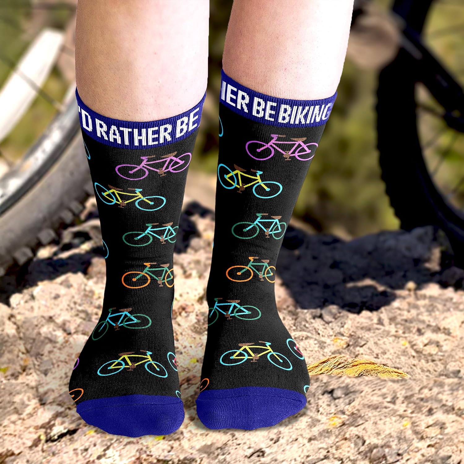 Mountain Bike Accessories - Gifts for Cyclists, Best Cycling Socks for Men, Funny Biker Gifts for Men Who Love Riding
