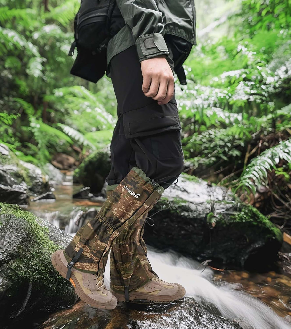 Waterproof Leg Gaiters for Men Women, Adjustable Snow Boot Gators for Hiking, Skiing, Hunting, Outdoor Adventures