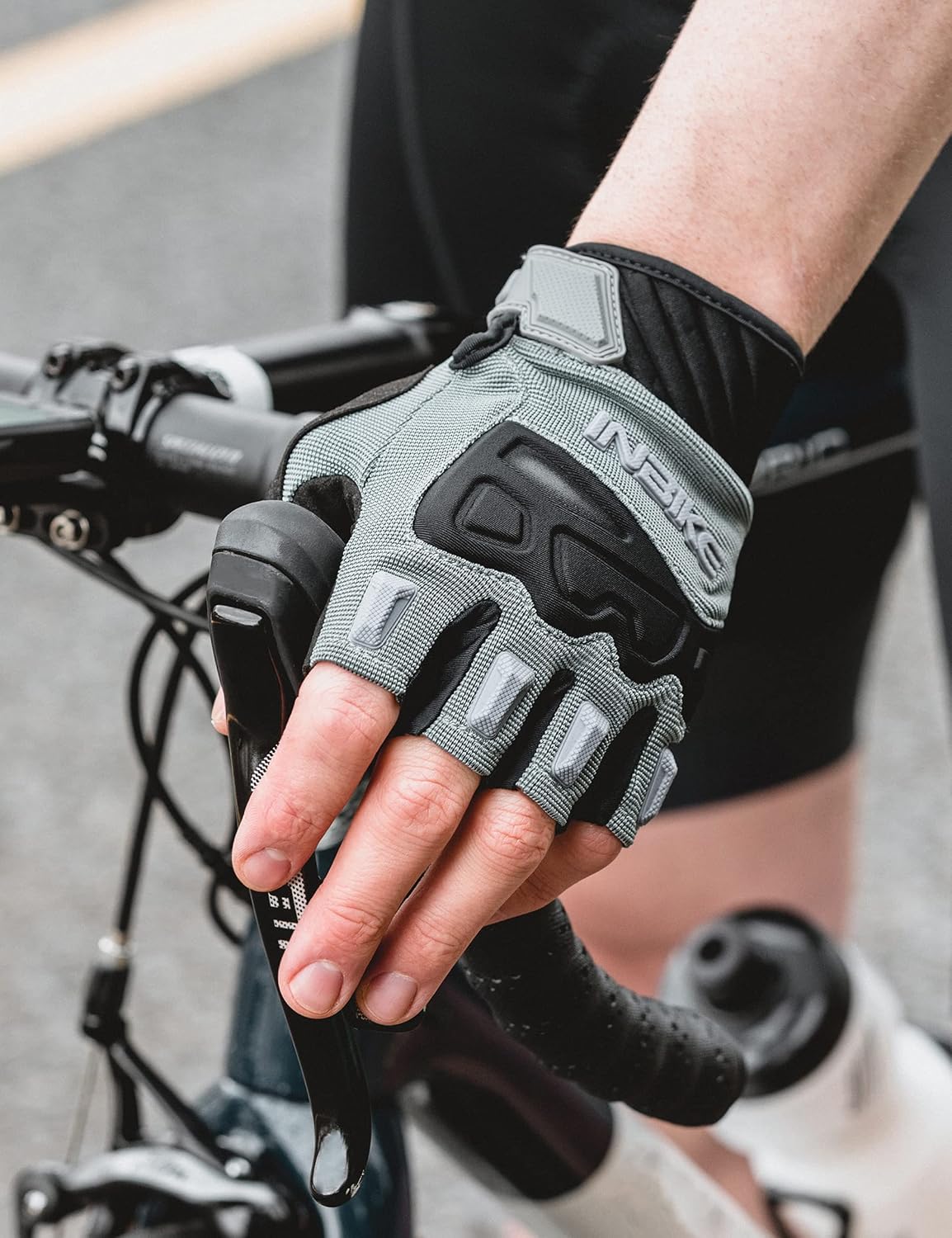 INBIKE Half Finger Cycling Gloves Knuckle Guard Padded Mountain Bike Glove