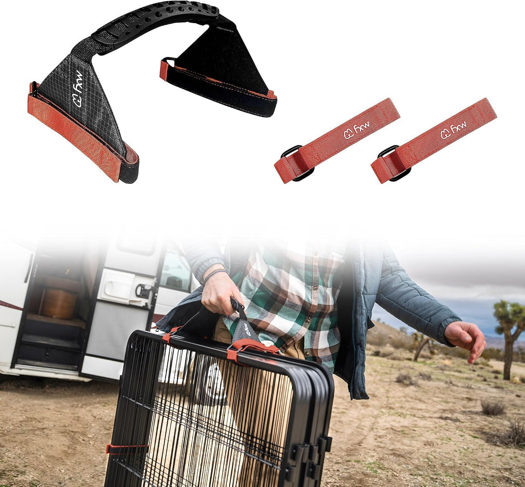 FXW Easy Carry Straps for Dog Playpen, Designed for RV Trips, Green