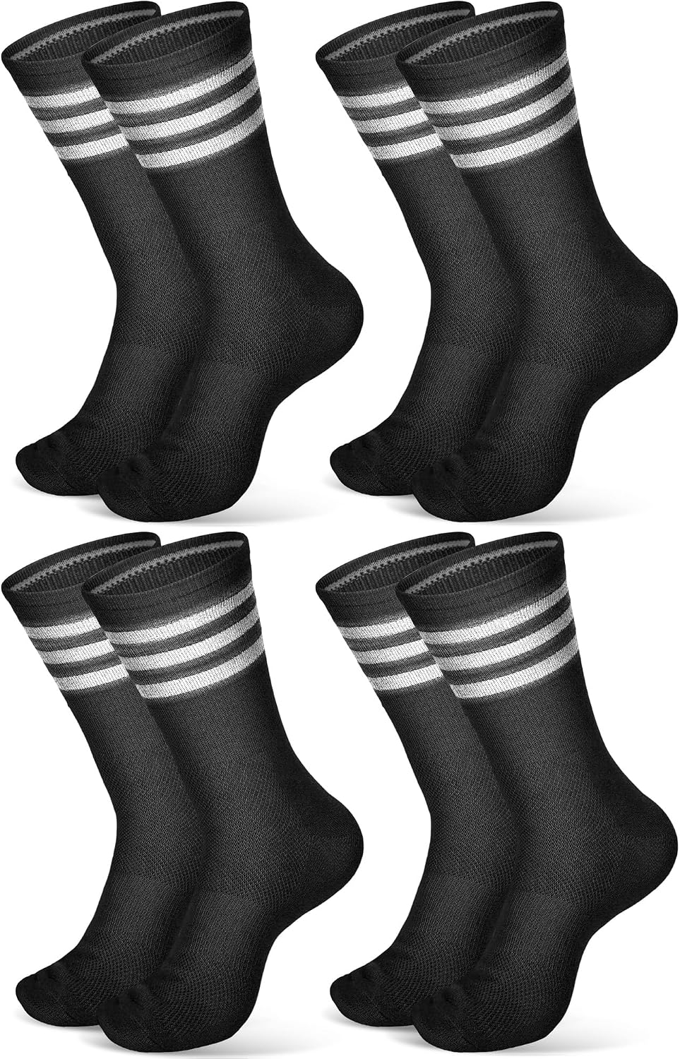 4 Pairs Glow in Dark Reflective Socks Cycling