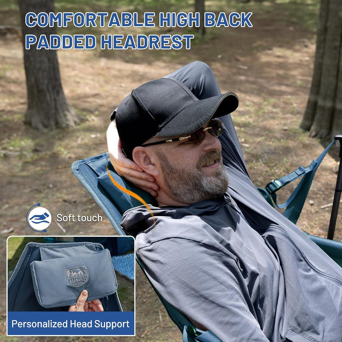TIMBER RIDGE Hammock Camping Chair, Oversized Swinging Chair, 400lbs Load