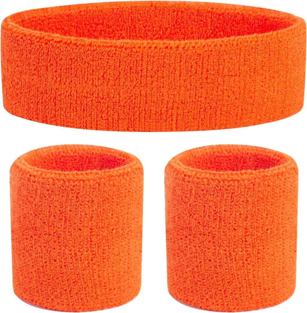 80s Sweatband, Sports Headband and Wristbands, Sweat Bands Neon Colors, 80s Party, Sweatbands for Women, Colorful Sweatband Set