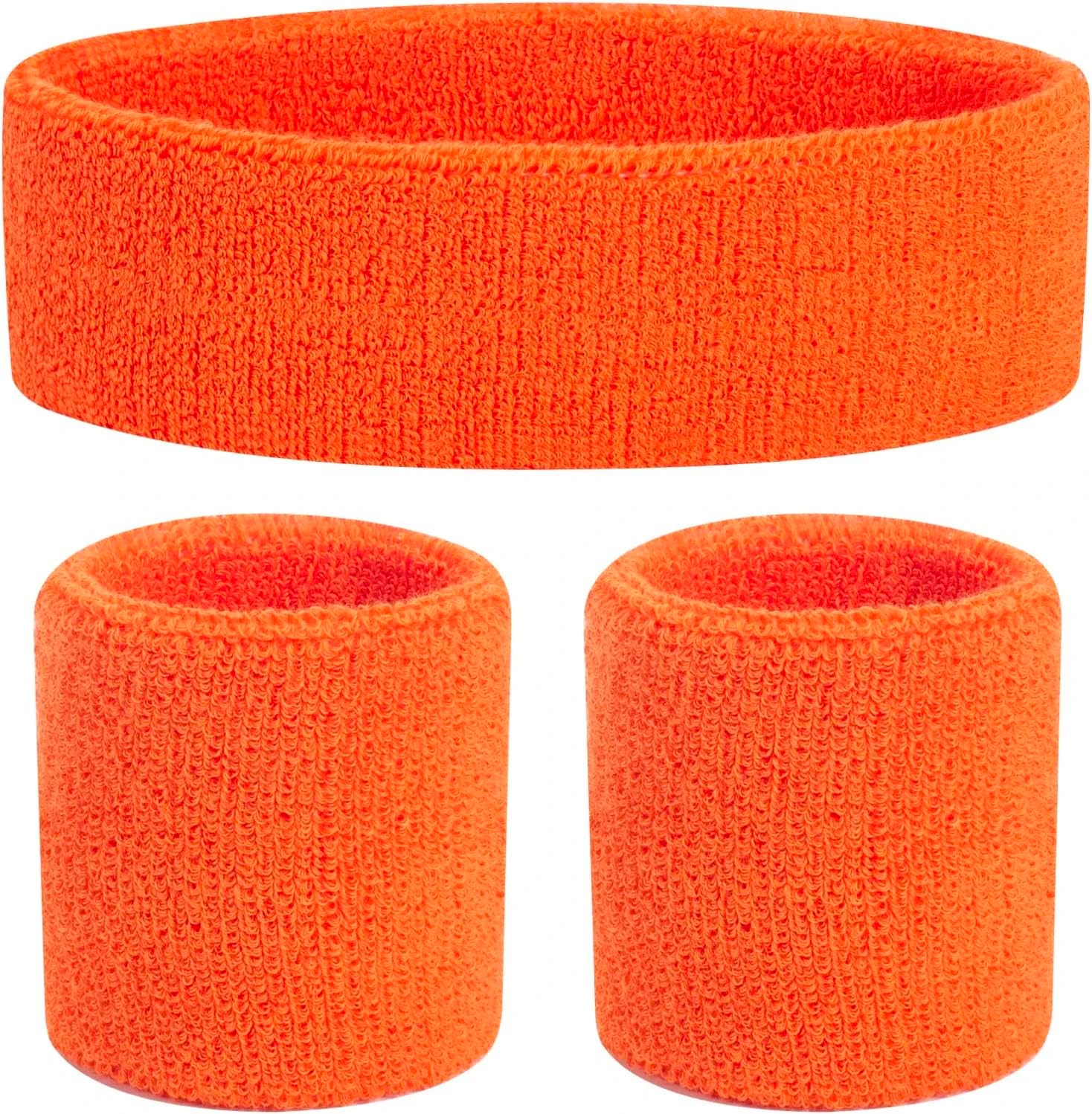 80s Sweatband, Sports Headband and Wristbands, Sweat Bands Neon Colors, 80s Party, Sweatbands for Women, Colorful Sweatband Set