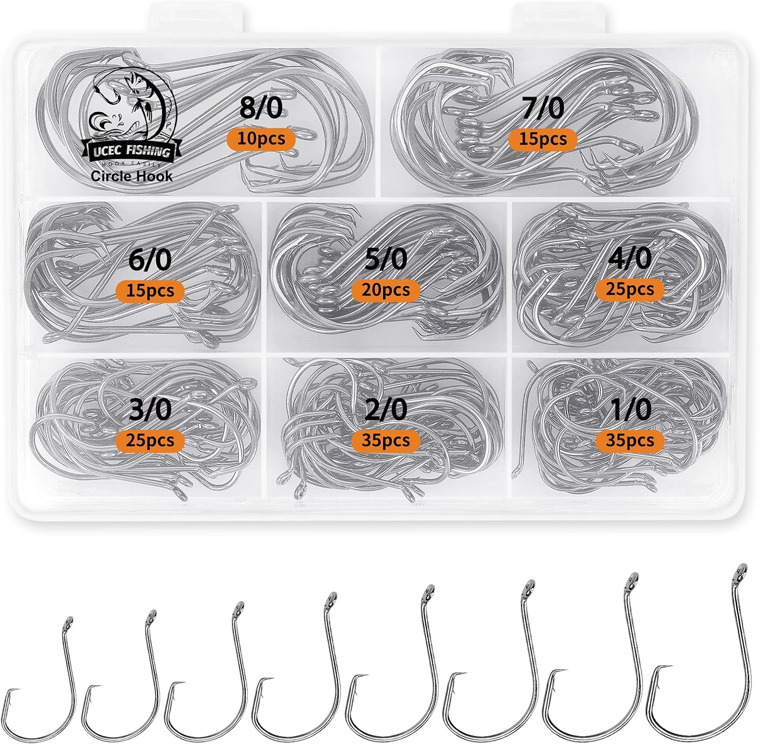 UCEC Circle Hooks Saltwater Fishing Hooks for Catfish Octopus Fish Hook