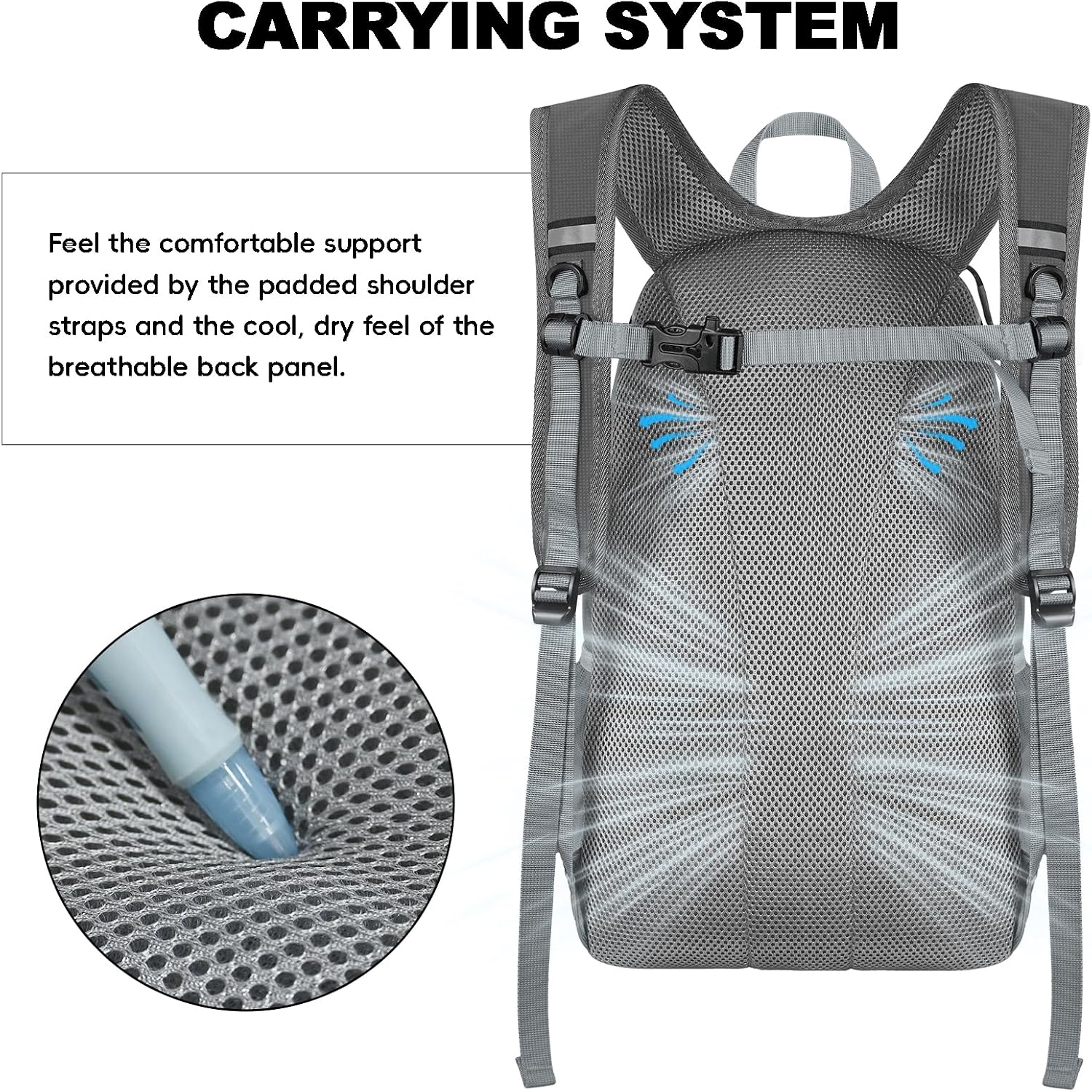 Seektop Packable Waterproof Hiking Backpack, 20L Lightweight Daypack