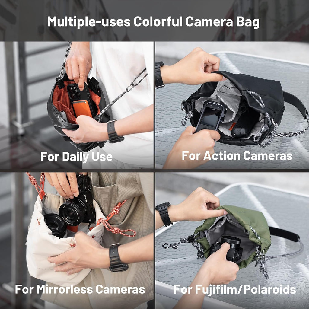 PGYTECH OneGo Drawstring Small Camera Bag Soft Cute Camera Pouch Handbag