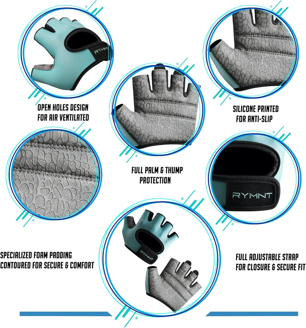 Short Workout Gloves for Women Men, Weight Lifting Gloves Full Palm Pads
