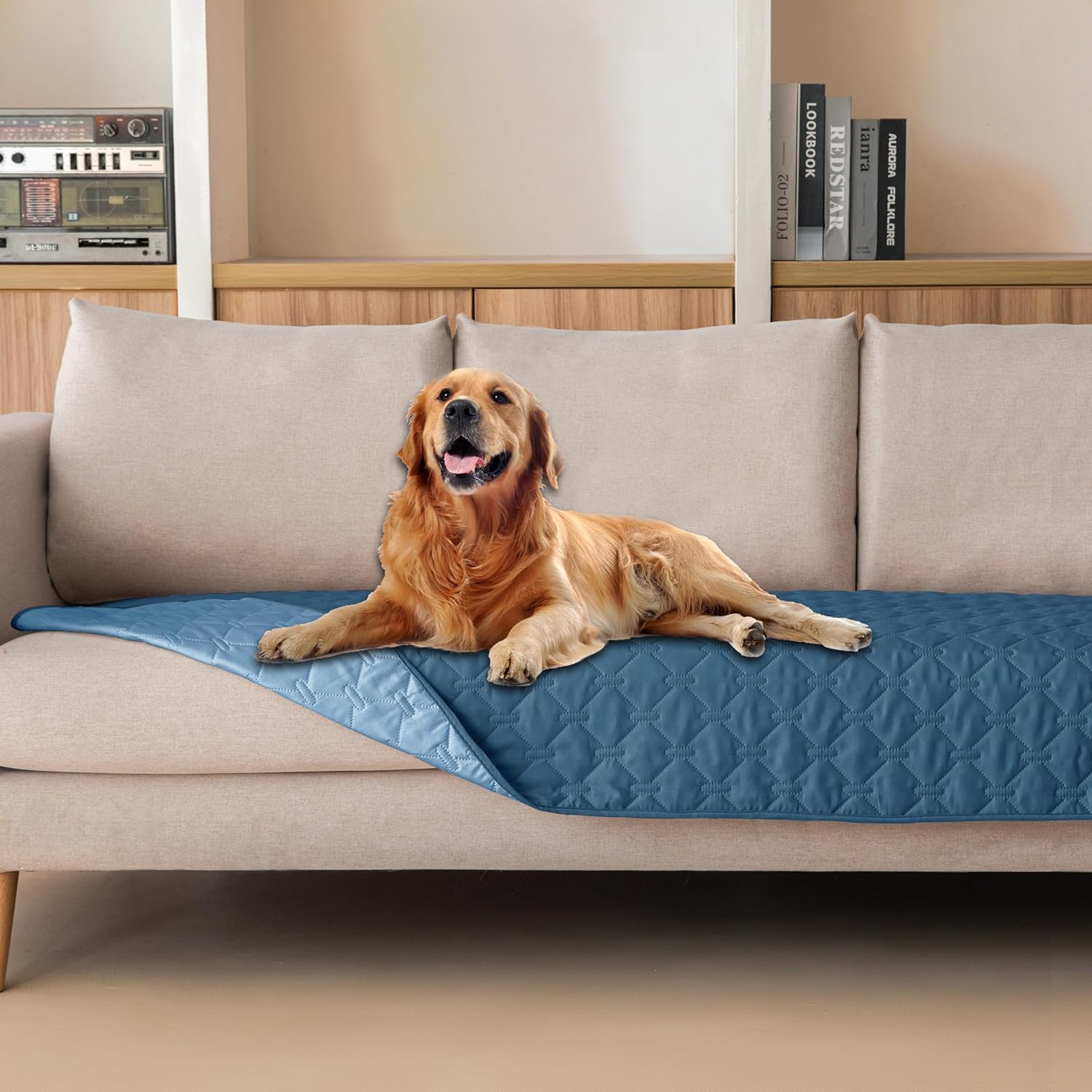 gogobunny Waterproof Dog Blanket, Couch Covers for Sofa, Reusable Pee Pads