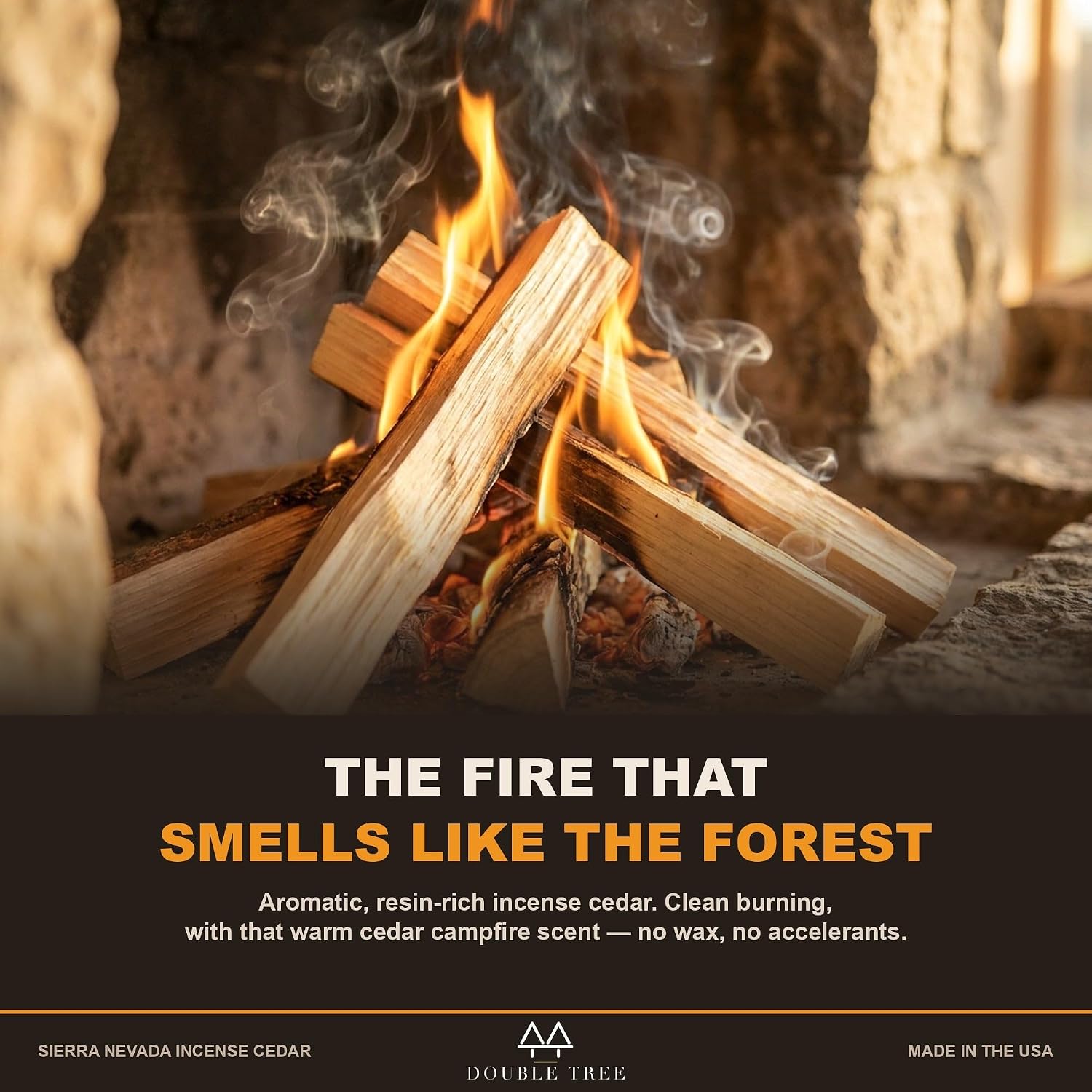 Double Tree Fire Starter Kindling, 100% Natural Cedar, 3 Cu Ft