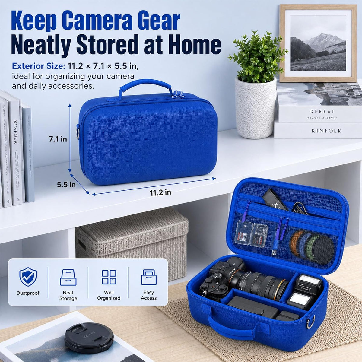Camera Case for Canon EOS Rebel T7/R50/R100/for Sony a7iv/Mirrorless