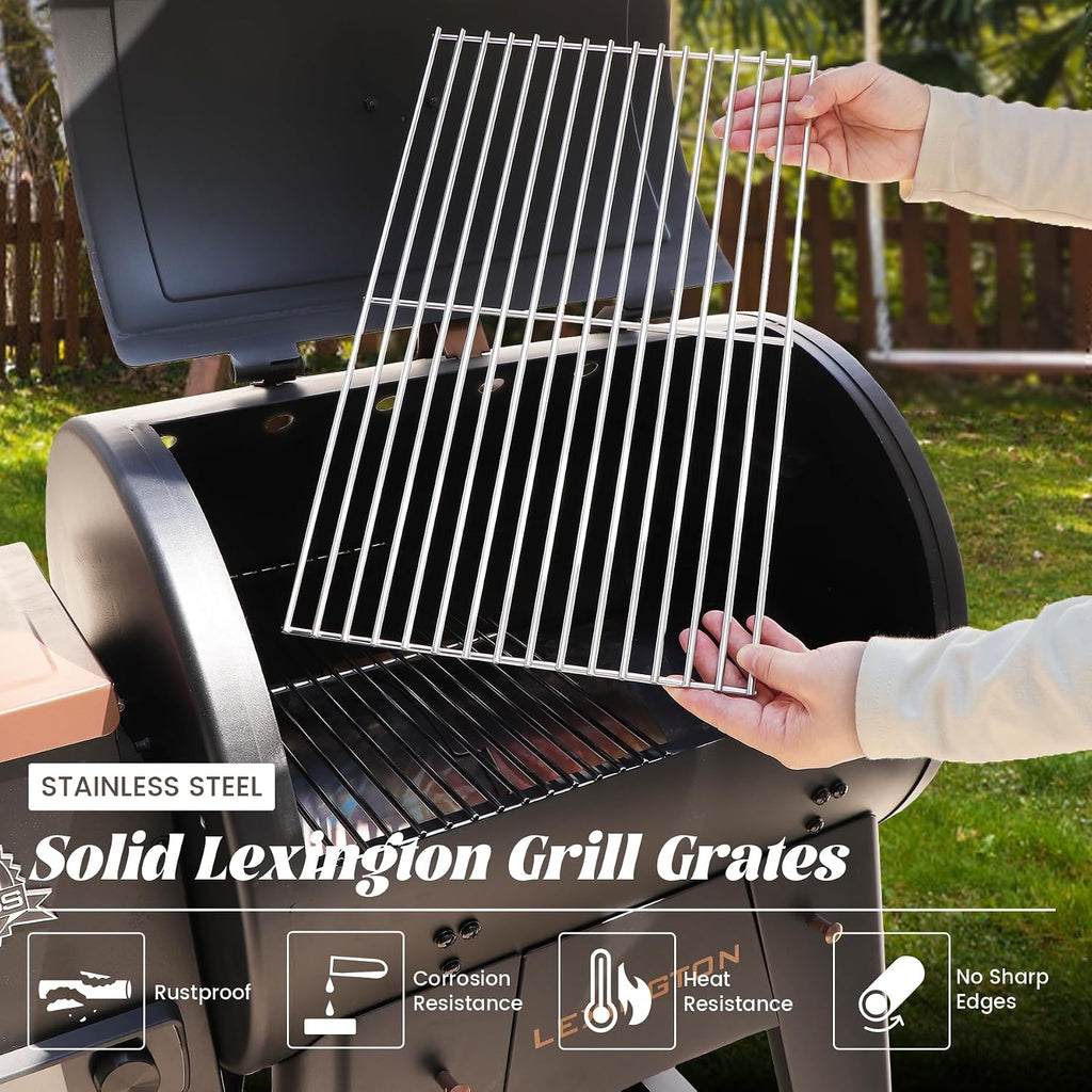 Grill Grates for Pit Boss Lexington 500 540 Series Stainless Steel Cooking Grid Grate Grilling Rack Wood Pellet Smoker Pitboss PB540 PB500LX-005 Replacement Parts 31172 BBQ Accessory